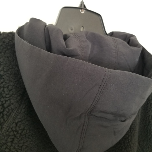 J.CREW Men's Hooded Sherpa Jacket Coat M Black NWT - Picture 10 of 14